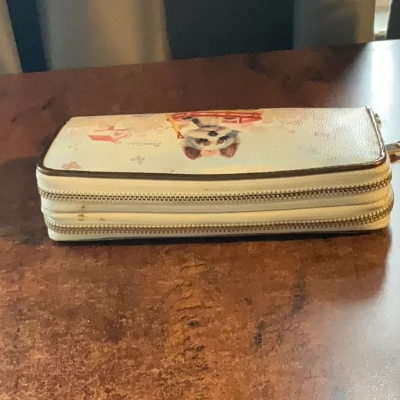 NWT Brentano Double Zippy Wristlet Wallet Dog In a Wagon - Picture 4 of 10